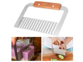 Corta jabones acero mango madera